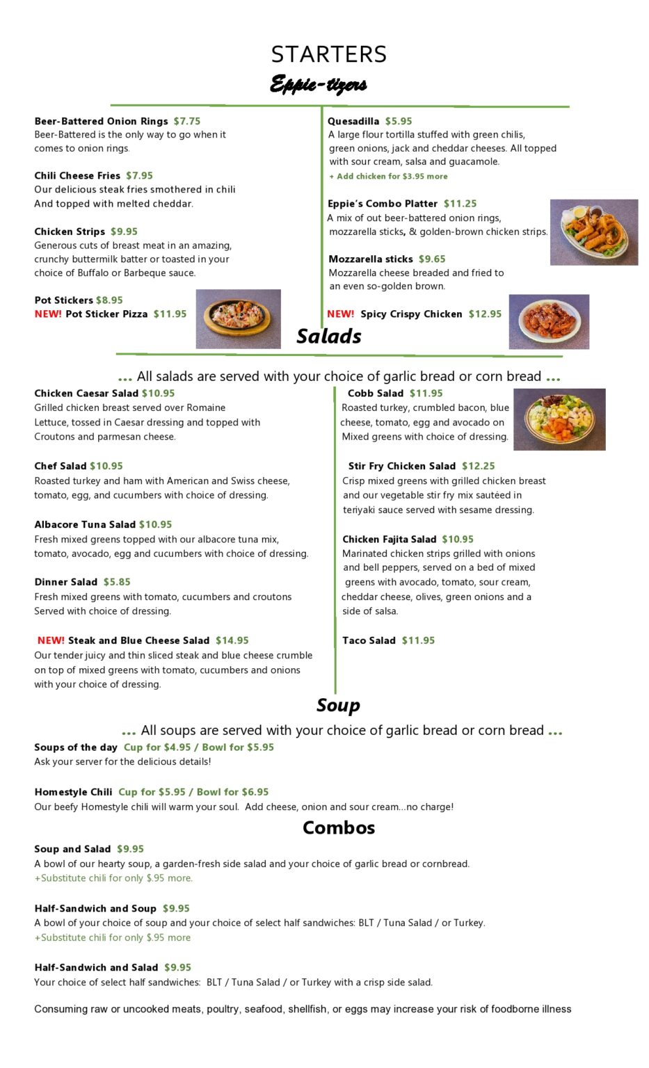 Eppies Menus Eppies West Sacramento